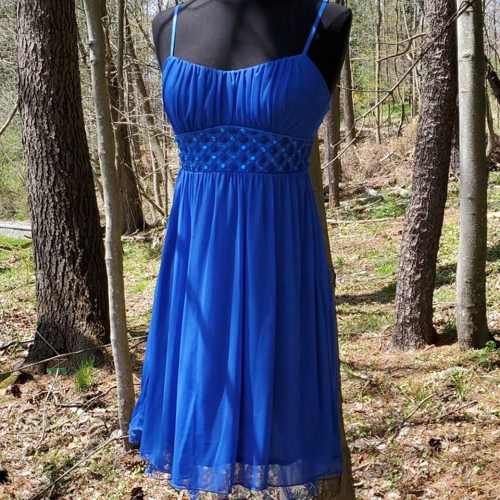 Royal blue party dress